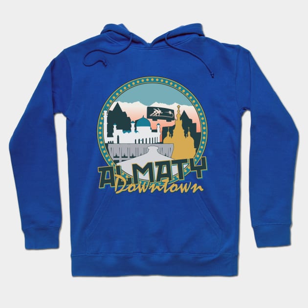 Almaty Downtown Hoodie by Darío Lafuente